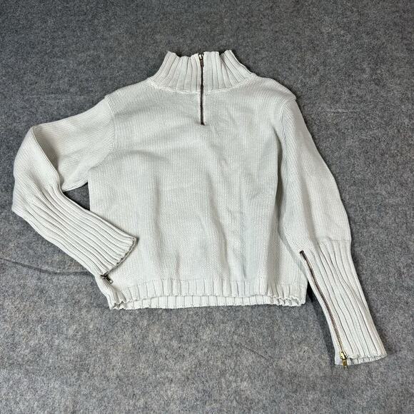 BKG & Company Sissies Sweater Womens Small Quarter Zip Cotton Made In USA - Picture 1 of 12